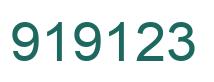 Number 919123 green image