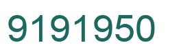 Number 9191950 green image