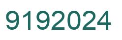 Number 9192024 green image
