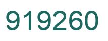 Number 919260 green image