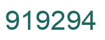 Number 919294 green image