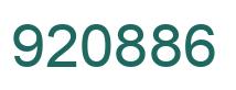 Number 920886 green image