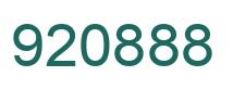 Number 920888 green image