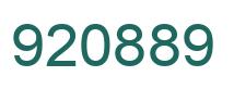 Number 920889 green image