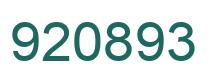 Number 920893 green image