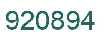 Number 920894 green image