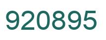 Number 920895 green image