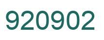 Number 920902 green image