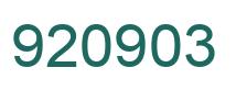 Number 920903 green image
