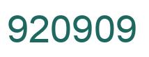 Number 920909 green image