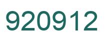Number 920912 green image