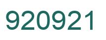 Number 920921 green image