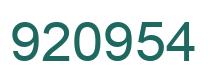 Número 920954 imagen verde