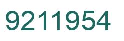 Number 9211954 green image