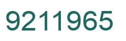 Number 9211965 green image