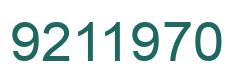 Number 9211970 green image