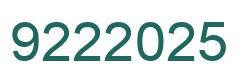 Número 9222025 imagen verde