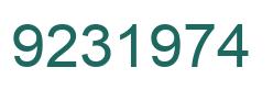 Número 9231974 imagen verde