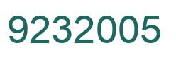 Number 9232005 green image