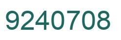Número 9240708 imagen verde