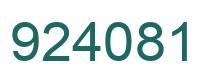 Number 924081 green image