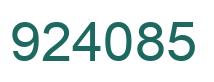 Number 924085 green image
