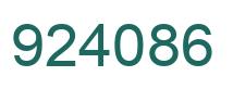 Number 924086 green image