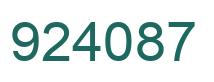Number 924087 green image