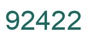 Number 92422 green image