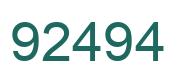 Number 92494 green image