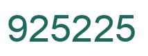Number 925225 green image