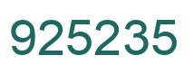 Number 925235 green image