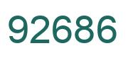 Number 92686 green image