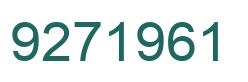 Number 9271961 green image