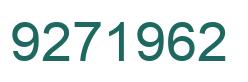 Number 9271962 green image
