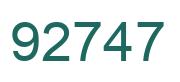 Número 92747 imagen verde