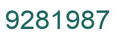 Número 9281987 imagen verde
