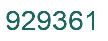 Número 929361 imagen verde