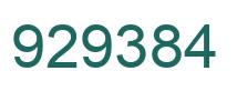 Número 929384 imagen verde
