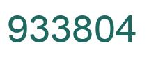 Number 933804 green image