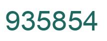 Number 935854 green image