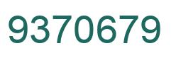 Number 9370679 green image