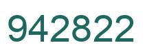 Number 942822 green image