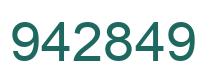 Number 942849 green image