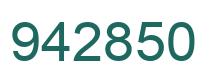 Number 942850 green image
