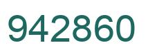 Number 942860 green image