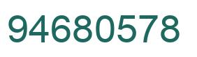 Number 94680578 green image