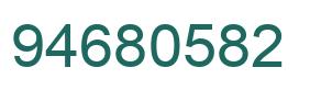 Number 94680582 green image