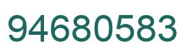 Number 94680583 green image