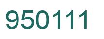 Number 950111 green image